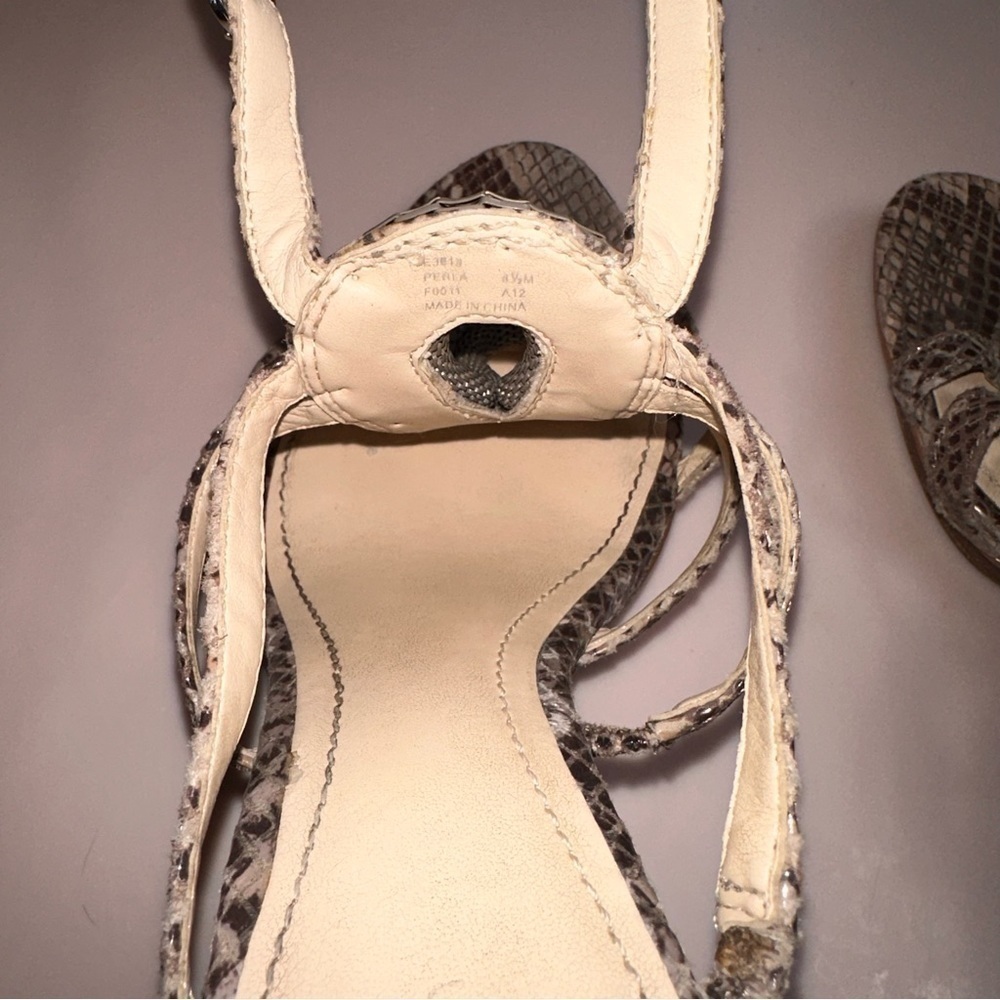 Calvin Klein Python Platform Heels Tan Black Stat… - image 4